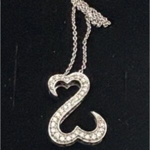 Open heart necklace .25 carat diamond open heart necklace